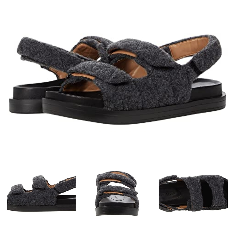 AEROSOLES Gray and Black Women's Sandals